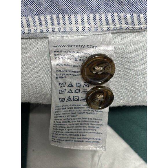 Set Of 3 Tommy Hilfiger Mens Size 40 Chino Shorts Blue Green Beige Flat Front - Picture 8 of 12